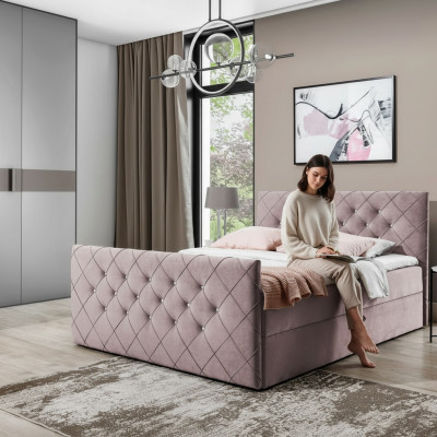 Łóżko skrzyniowe Chesterfield Sypialnia Design Double Hotel Łóżko Podstawa łóżka Nowość