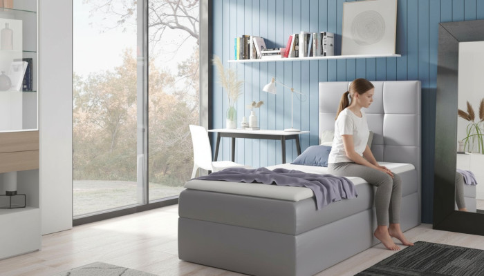 Łóżko młodzieżowe Sypialnia Design Hotel Nowoczesne łóżko Podstawa łóżka z łóżkiem sprężynowym 90 cm