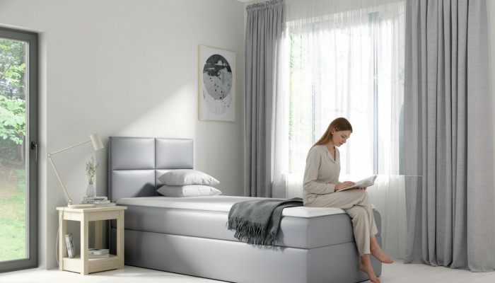 Łóżko Podstawa łóżka Sypialnia Design Hotel Pojedyncze łóżko młodzieżowe 80 cm z łóżkiem sprężynowym