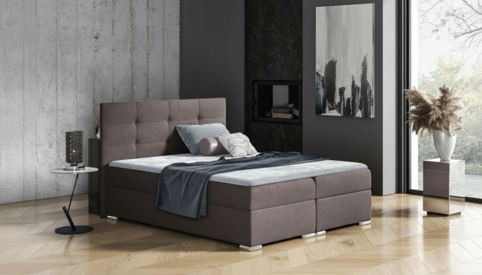 Łóżko Podstawa łóżko z materacem sprężynowym 160x200 Sypialnia Design Double Hotel Modern