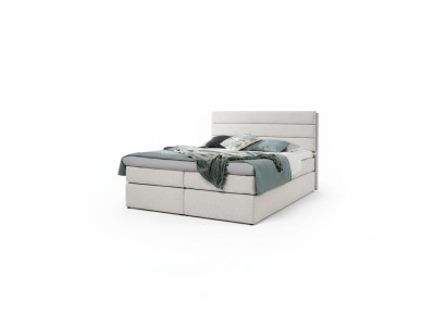 Łóżko Białe Łóżko z materacem sprężynowym 180x200 Sypialnia Design Double Hotel Modern Meble