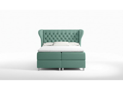 Łóżko Chesterfield boxspring Meble łóżko king size Aksamit hotel nowa Sypialnia