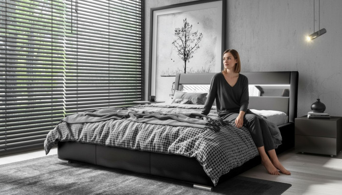 Rama łóżka Drewno Łóżko Design Double Hotel Nowoczesne Łóżko Sypialnia łóżka Meble