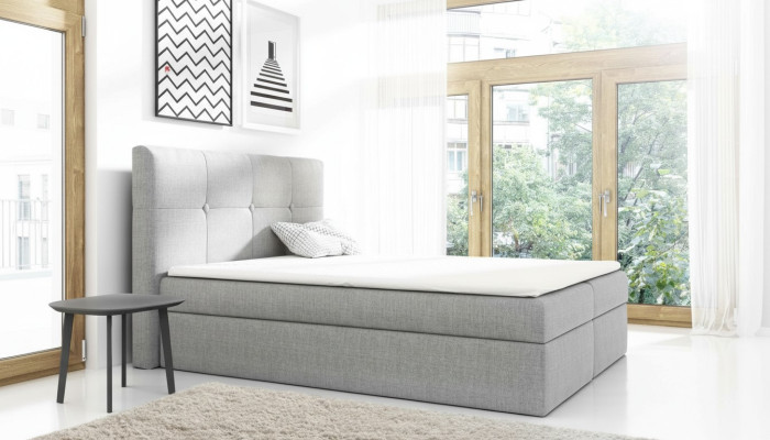 Łóżko skrzyniowe z materacem sprężynowym podwójne Hotel Nowoczesne Łóżko Sypialnia łóżka 160cm