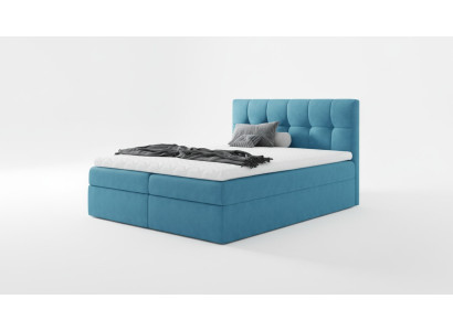 Łóżko podwójne łóżko z materacem sprężynowym Podwójne łóżko Modern Blue Sypialnia łóżka 160x200