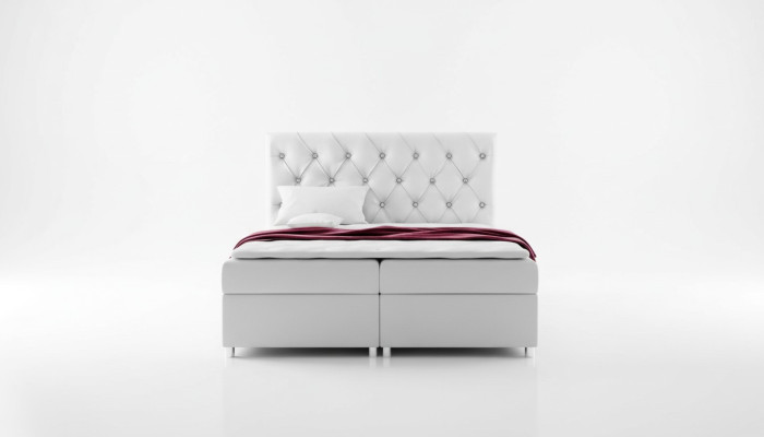Łóżko Chesterfield Nowoczesne łóżko skrzyniowe Podwójne łóżko łóżko tapicerowane 200x200 Nowość