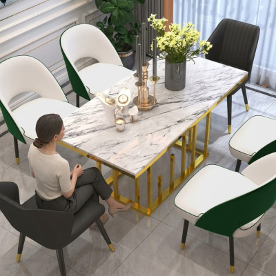 Luksusowy Stół obiadowy jadalnia Meble Meble Tabela Metal Design stoły do ​​jadalni