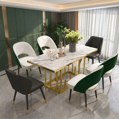 Luksusowy Stół obiadowy jadalnia Meble Meble Tabela Metal Design stoły do ​​jadalni
