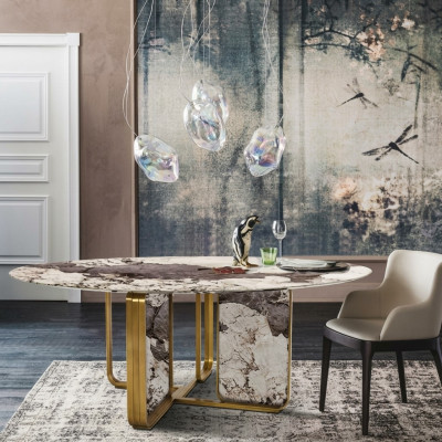 Stoły Kamienne do Jadalni Okrągłe stoły Design Tabela Okrągłe Meble jadalnia Modern New