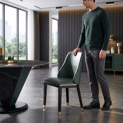Krzesło Krzesła Design Fotel Drewno Podkładka Classic Prawdziwe drewno jadalnia Meble