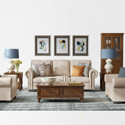 Zestaw sofowy 321 miejsce do siedzenia tapicerowana sofa Włókienniczy Siedziba designerska kanapa