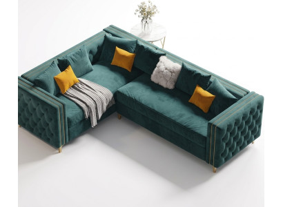 Narożnik kanapa Narożnik w kształcie litery L Sofa tapicerowana Sofa Sofy Materiał Chesterfield Meble