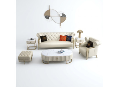 Zestaw sofowy 321 miejsce do siedzenia Ustawić Podkładkę Kanapa Sofa Sofy Chesterfield