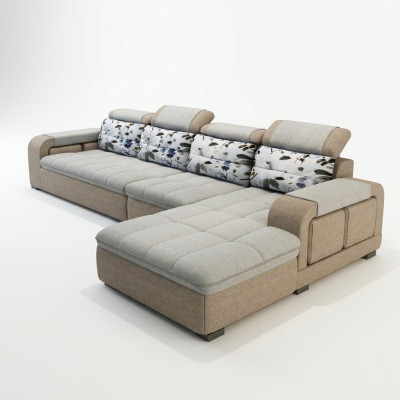 Narożnik kanapa Narożnik w kształcie litery L Siedziba Design Couch Sofy Materiał Żywy krajobraz Nowy