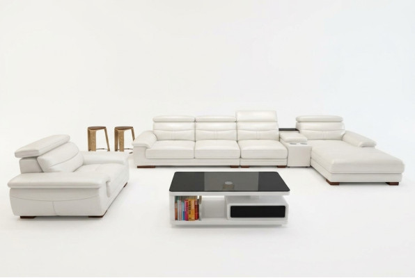 Narożnik kanapa L-form sztuczna skóra Narożnik sofa tapicerowana Siedziba design kanapa sofy Żywy krajobraz