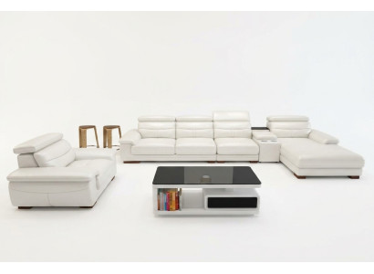 Narożnik kanapa L-form sztuczna skóra Narożnik sofa tapicerowana Siedziba design kanapa sofy Żywy krajobraz