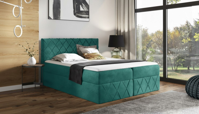 Luksusowe designerskie łóżko tapicerowane Łóżko designerskie łóżko NOWOŚĆ 160x200cm box spring nowość