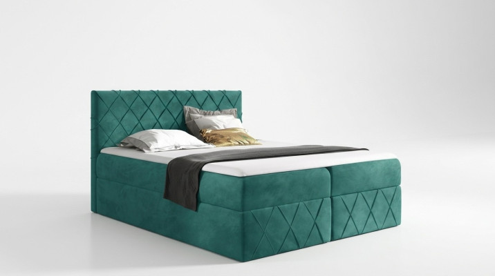 Luksusowe designerskie łóżko tapicerowane Łóżko designerskie łóżko NOWOŚĆ 160x200cm box spring nowość