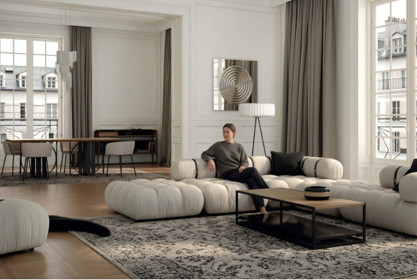 Narożnikowa kanapa Sofa L-Shape Biały Sofy Nowoczesny Salon Włókienniczy Podkładka Design Narożnik Nowość