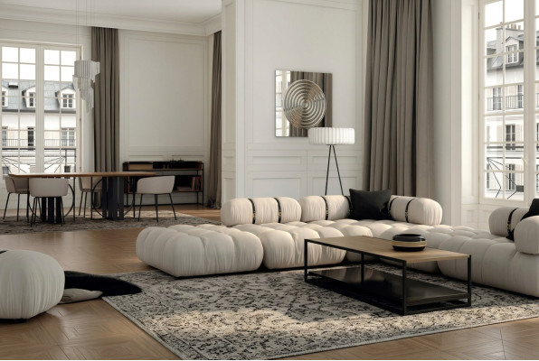Narożnikowa kanapa Sofa L-Shape Biały Sofy Nowoczesny Salon Włókienniczy Podkładka Design Narożnik Nowość