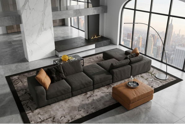 Luksusowa Narożnikowa kanapa Sofa w kształcie litery L Sofy Nowoczesny Salon Włókienniczy Podkładka Design Narożnik Nowość