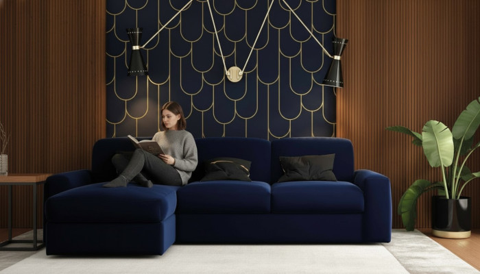 Narożnikowa kanapa sofa z funkcją spania Podstawa łóżka narożnik tapicerowany Funkcja łóżka sofy