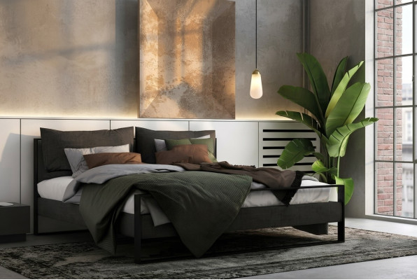 Łóżko Double Modern Hotel Włókienniczy Luksusowa Sypialnia łóżka Konstrukcja ramy łóżka