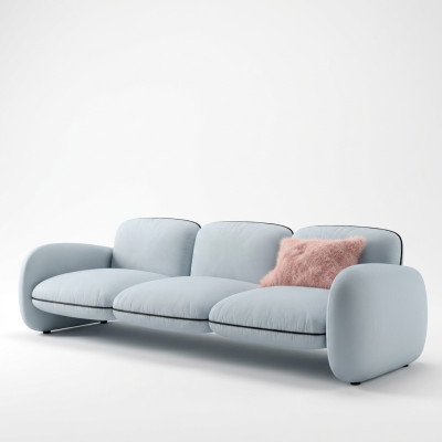 Sofa 3 miejsce do siedzenia Siedziba Sofy Materiał Salon Design Kanapy Podkładka Nowoczesne Meble