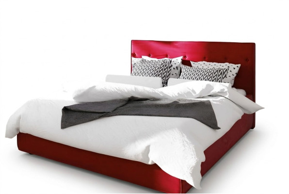 Łóżko Design Double Funkcja łóżka Hotel Włókienniczy Sypialnia łóżka Rama Czerwonego