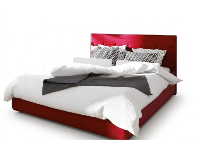 Łóżko Design Double Funkcja łóżka Hotel Włókienniczy Sypialnia łóżka Rama Czerwonego