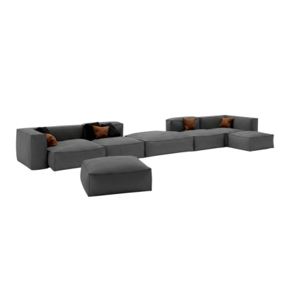 Luksusowa Sofa XXL Siedziba Sofy Materiał Living Room Design Kanapy Podkładka Modern 590 cm