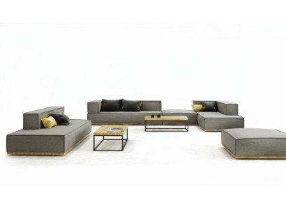 Narożnikowa kanapa L-Shape Luksusowa Sofa Ustaw Materiał Sofy Podkładka Siedziba Narożnik Modern Grey