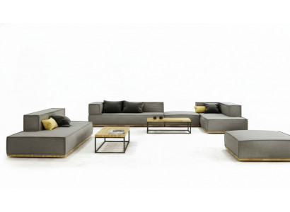 Narożnikowa kanapa L-Shape Luksusowa Sofa Ustaw Materiał Sofy Podkładka Siedziba Narożnik Modern Grey