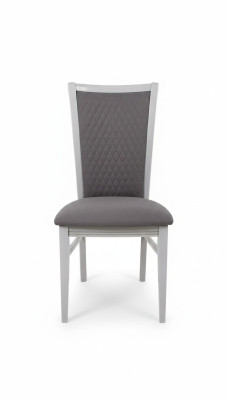 Krzesło do jadalni Drewno Krzesło Szary Materiał Lehnst Krzesła Relaks Design Fotel Włochy