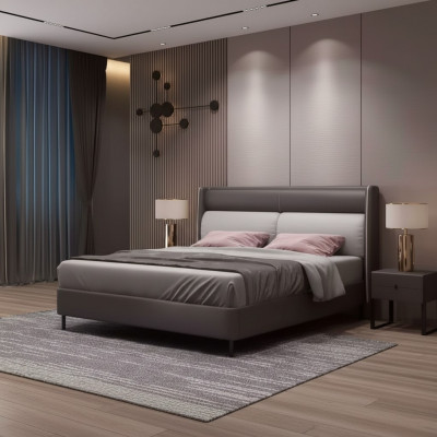 Designerskie łóżko 180 x 200cm Dubai Double Hotel Drewno Sypialnia