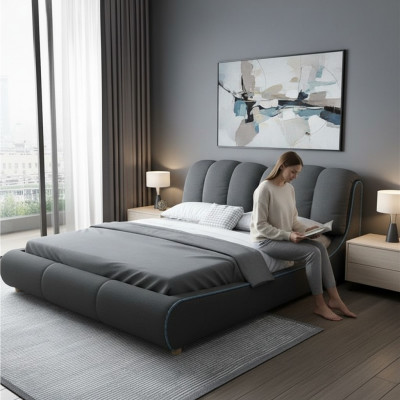 Design Drewno Nowoczesne Łóżko 180x200 Sypialnia Małżeństwo Luksusowe łóżko hotelowe
