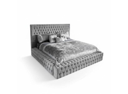 Podwójne łóżko Małżeństwo Spanie Pokój Skóra Hotel Nowe łóżko Podkładka Design Luxury Metal