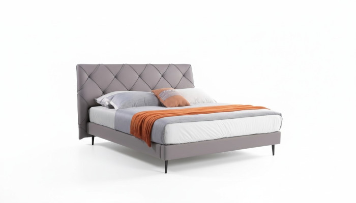 Łóżko 180x200cm łóżko Skóra Modern Sypialnia Meble Podkładka Design