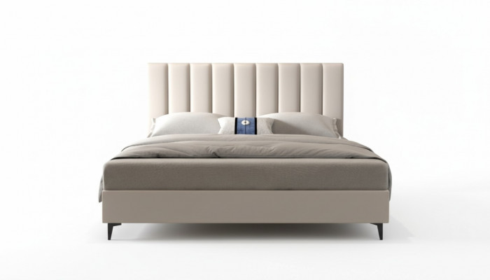Design Drewno Skóra łóżko 180x200cm Meble Sypialnia Łóżko hotelowe