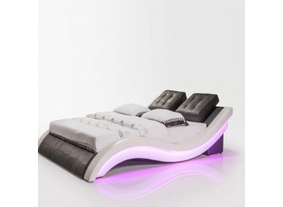 Luksusowe łóżko Design bed Digital LED Sypialnia Meble Skóra Double
