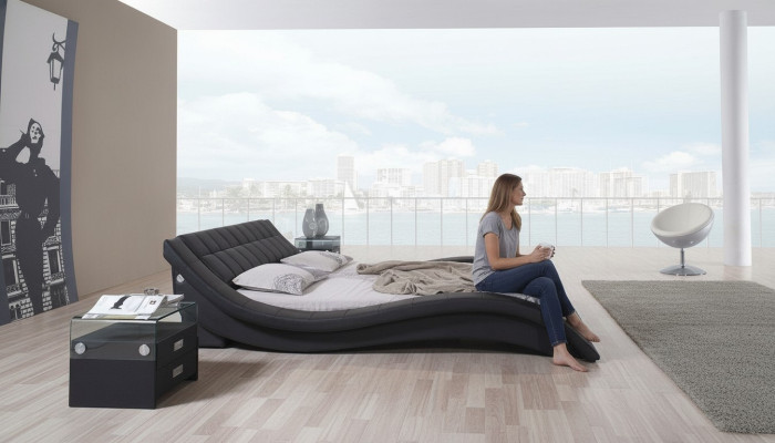 łóżko podwójne małżeństwo sen Pokój luksusowe designerskie Łóżko 180x200 Skóra Hotel