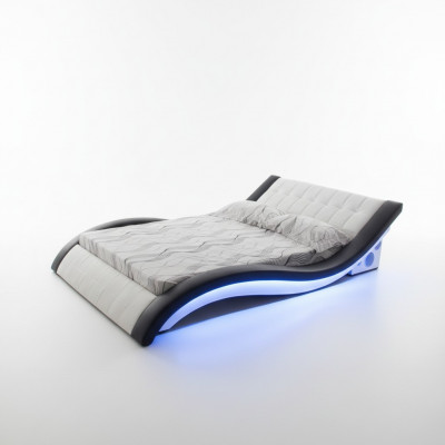 Luksusowe łóżko Design łóżko Digital USB Sypialnia Meble Skóra Double