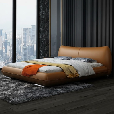 łóżko Włókienniczy Skóra Hotel Luxury Aksamit Podkładka Materiał Designer Łóżko Sypialnia