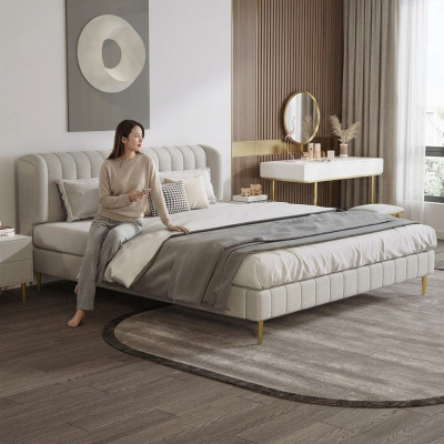 łóżko dwuosobowe Pokój luksusowy Chesterfield designerskie Łóżko Skóra Hotel
