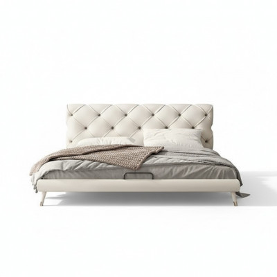 łóżko 180x200cm Sleep Pokój Włókienniczy Materiał Łóżko Chesterfield Design Luxury