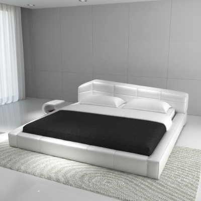 Nowoczesny hotelowy stelaż do spania Pokój luksusowy Skóra design Łóżko podwójne