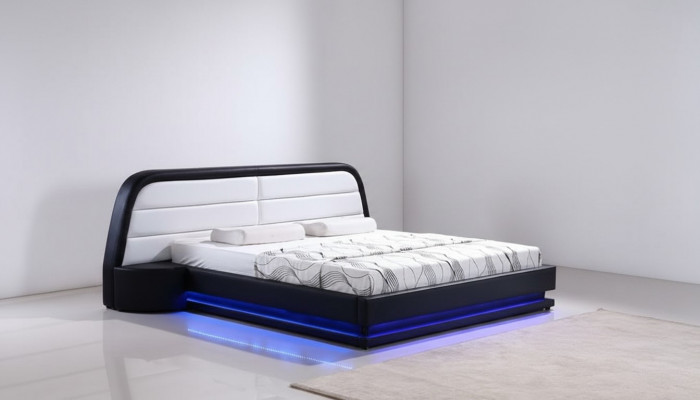 łóżko Włókienniczy Skóra Hotel Luxury Podkładka Design Drewno Designer Łóżko