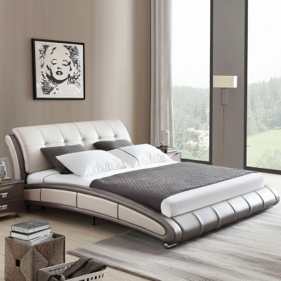 Design Skóra Łóżko Podkładka Podwójne łóżka hotelowe Sleep Pokój Małżeństwo 180x200 cm