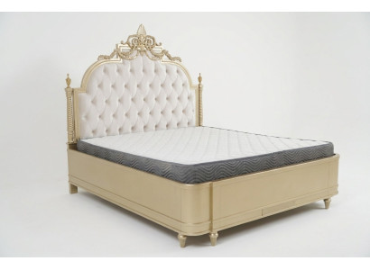 Chesterfield Drewno Podwójne łóżko Design Podkładka Łóżko Marriage Sypialnia 180x200