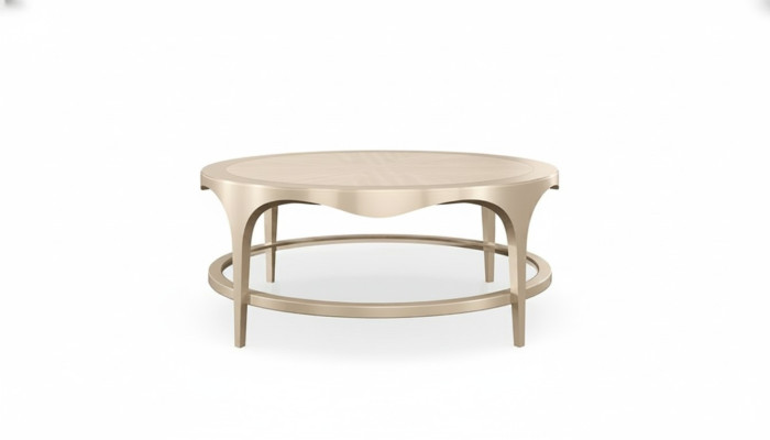 Salon Meble Tabela stolik kawowy Design Meble luksusowe Drewno stoły Owalne Okrągłe